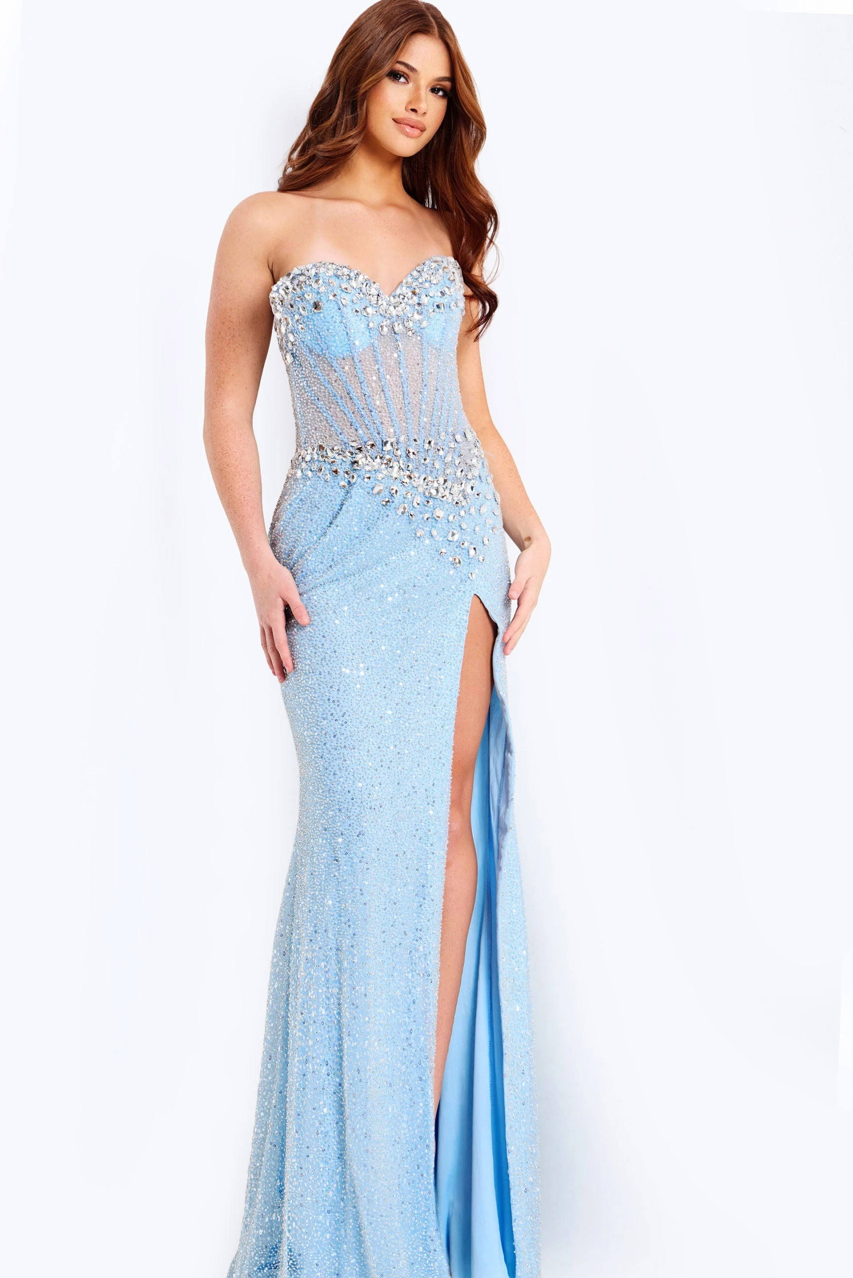 

Sequin Off Shoulder Side High Split Prom Dresses Mermaid Beading Customized فساتين سهرات Court Train Evening Dress 2026