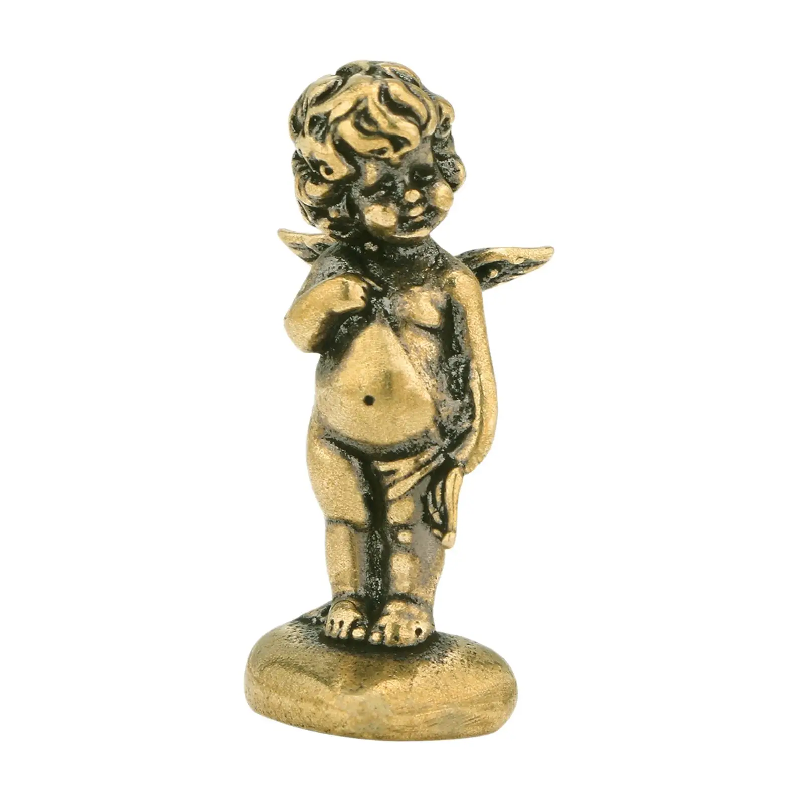 Little Angel Sculpture Cupid Statue Figurine Miniature Artwork Cherub Figure Wing Decorative for Christmas Bookshelf Cabinet