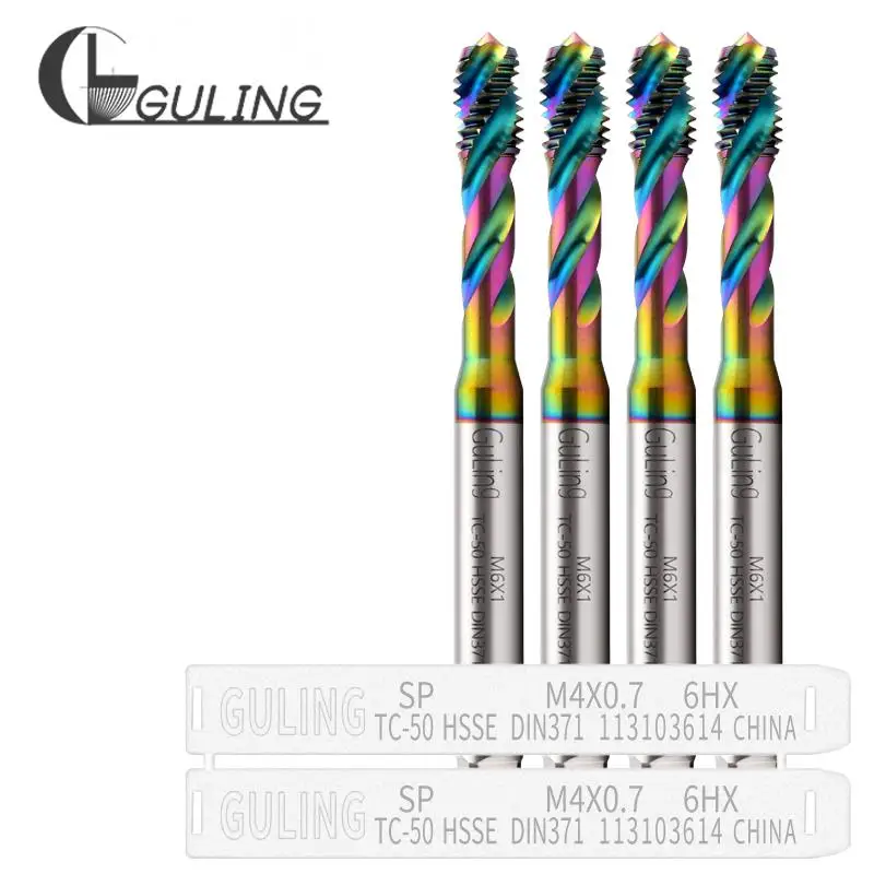 Imagem -02 - Guling-torneira Canelada Espiral Padrão Parafuso de Máquina Torneiras de Rosca Hsse-m35 Din 371 376 m2 M2.5 m3 m4 m5 m6 m8 M10 M12 M14 M16 1pc