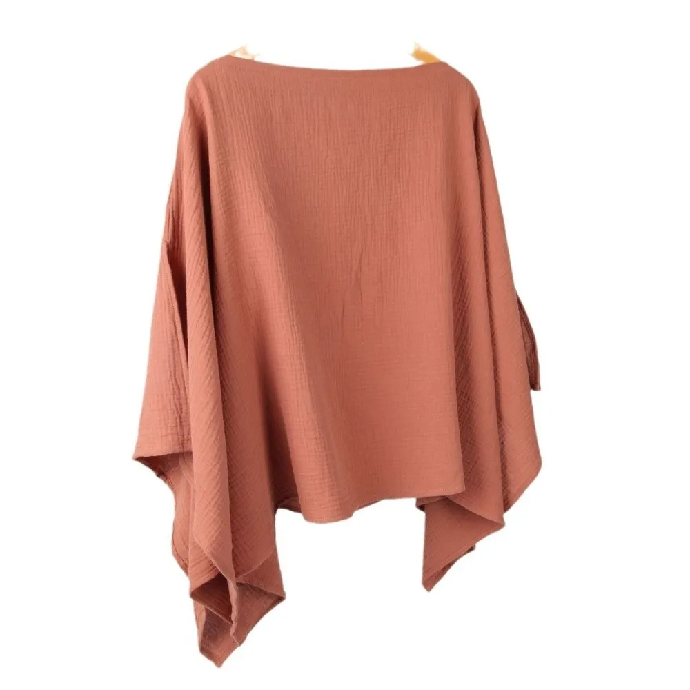 Solid Color Maternal Nursing Covers Comfortable Soft Feeding Clothes Breathable Cotton Mother's Nursing Scarf Outdoor