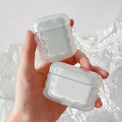 3D Wavy Silicone Soft Shockproof Cover For Airpids Pro 2nd Ins Cute Wireless Bluetooth Earphone Case for Apple Airpods 1 2 3 Box