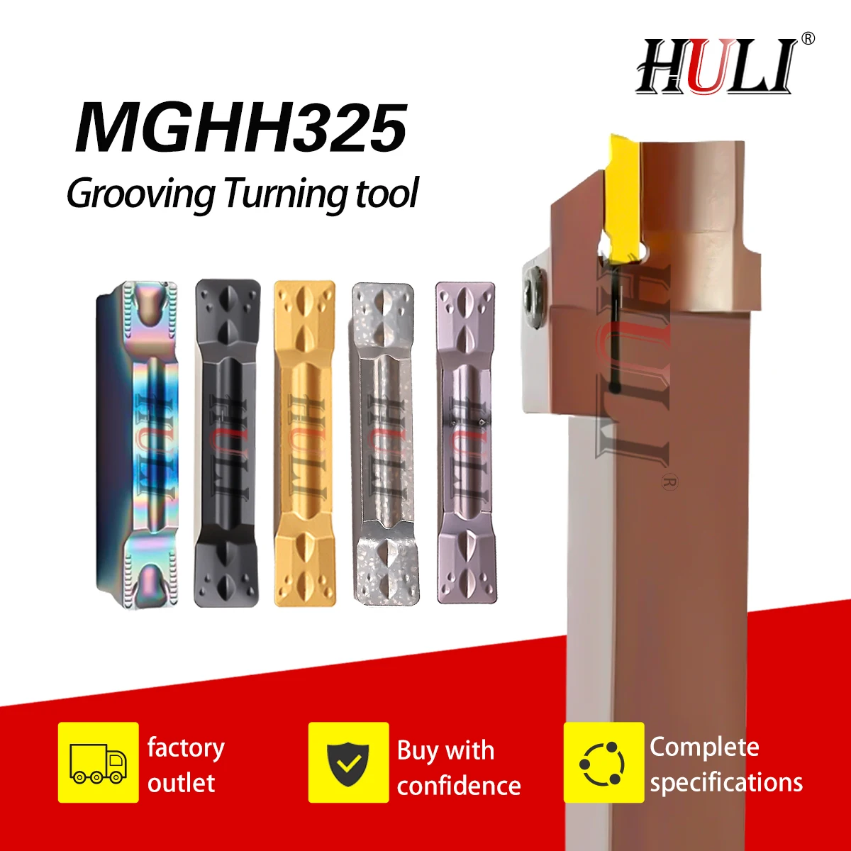 MGHH325R Grooving Holder spring steel End Face Groove Cutter Tools MGHH CNC Lathe Cutting Cutter Bar MGMN CNC Grooving Inserts