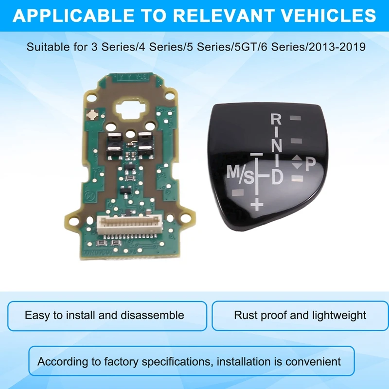 F Chassis Gear Shift Knob Panel W/LED Circuit Board For BMW 3 Series/4 Series/5 Series/5GT/6 Series/ 2013-2019