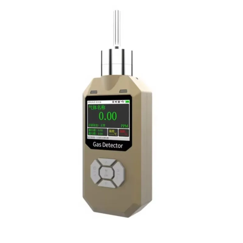 Pulitong PLT-300 Handheld Pumping Type THF Detector Vibration+Sound+Light Alarm Rechargeable Battery Yellow Aluminum Alloy 2023