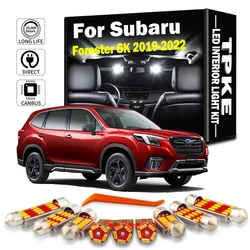 TPKE 10Pcs Car Accessories For Subaru Forester SK 2019 2020 2021 2022 LED Interior Light Sun Visor Luggage Map Dome Bulb Kit