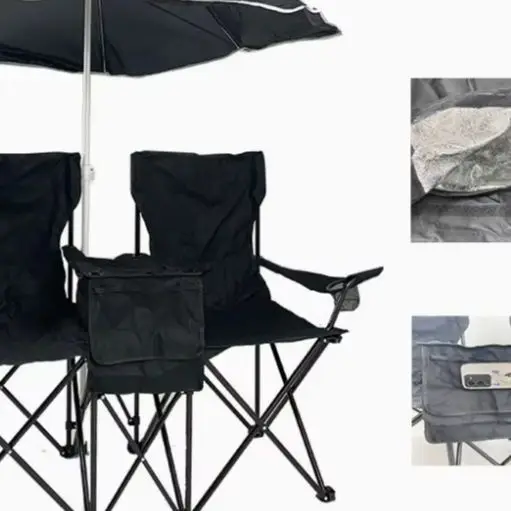 PREMIUM Folding Sunshade Lover Chair Color Double Parasol Sunscreen Fishing ChaiR