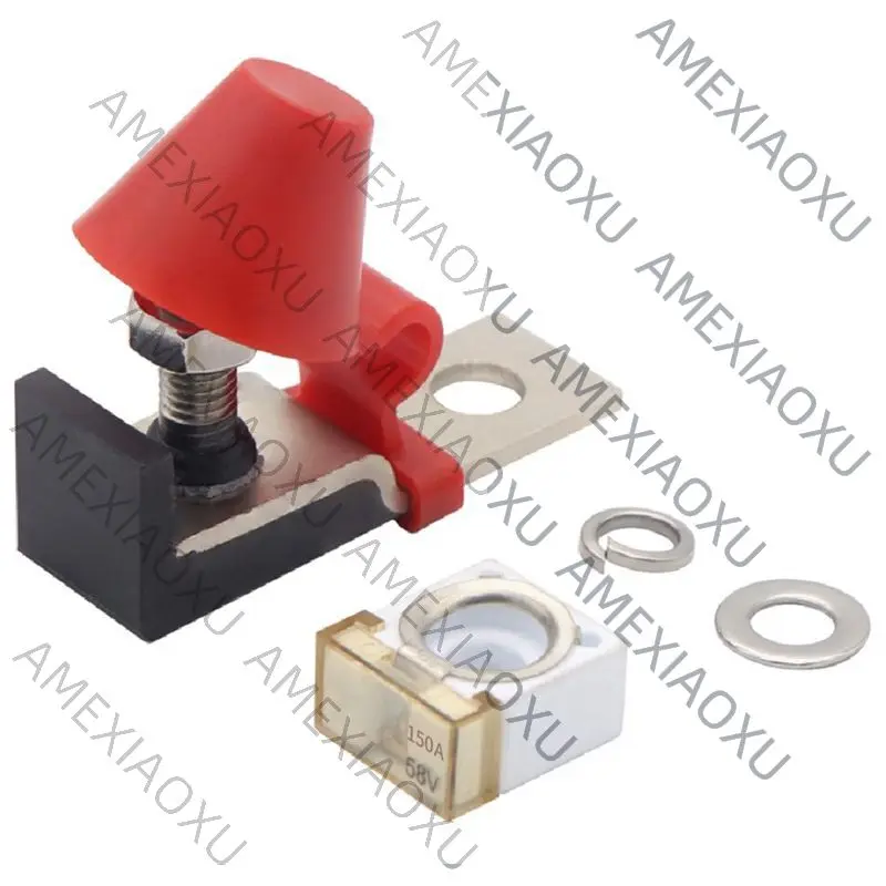 AMEXIAOXU For New Energy Electric Vehicle Battery Fuse Holder, 58V Insulation Fuse Holder With Fuse