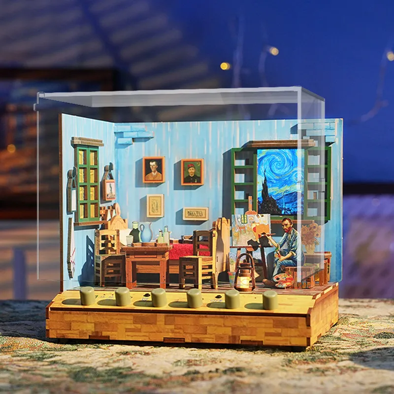 kit-de-modele-de-puzzle-3d-en-bois-diy-«-chambre-de-van-gogh-»-maison-miniature-artisanale-jouet-musical-decoration-de-bureau-anti-stress-cadeau-pour-adultes