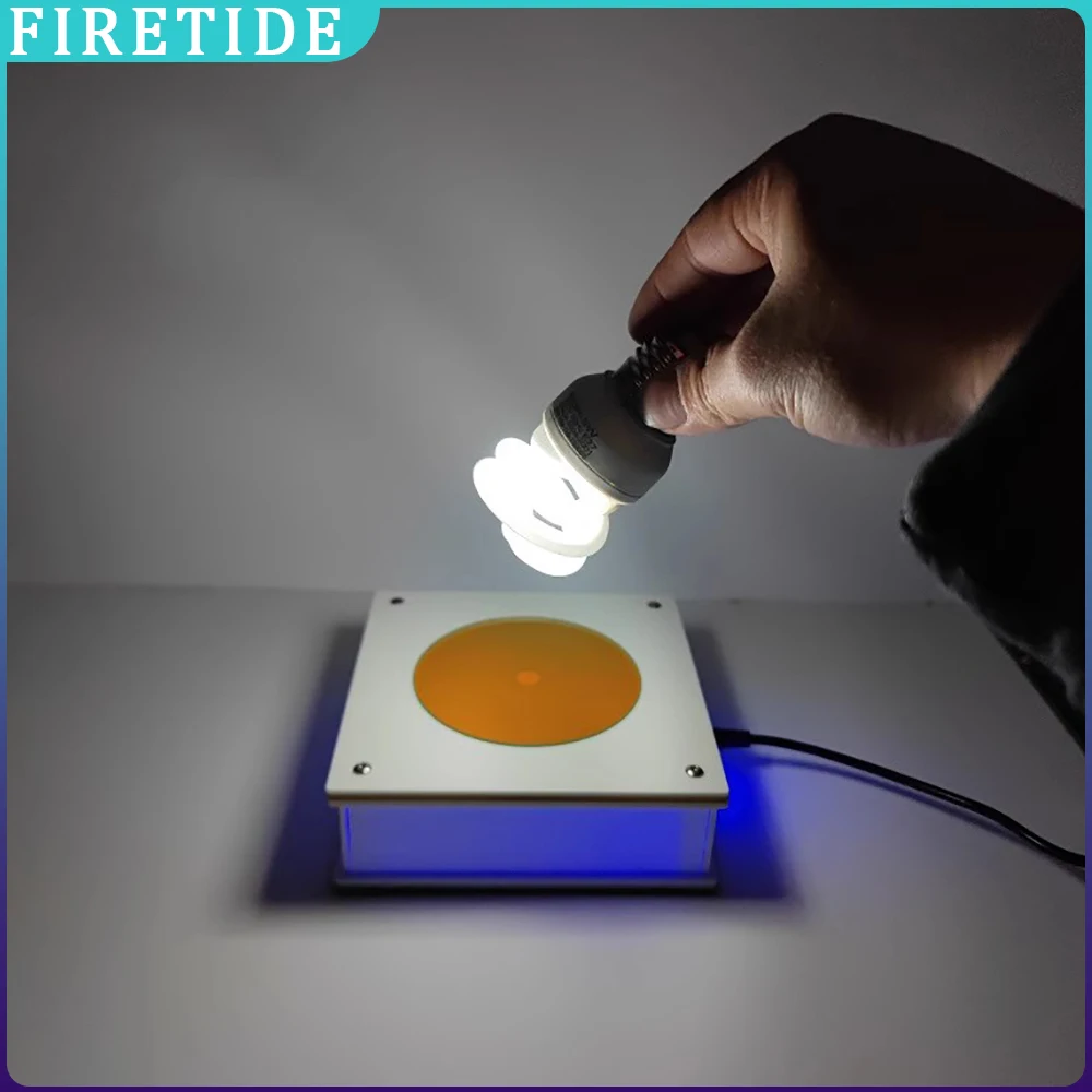 

Wireless Lighting Tesla Coil - High Power & Safe Flat Panel Design for Gas-Discharge Tubes, Plasma Bulbs, Creative Toy