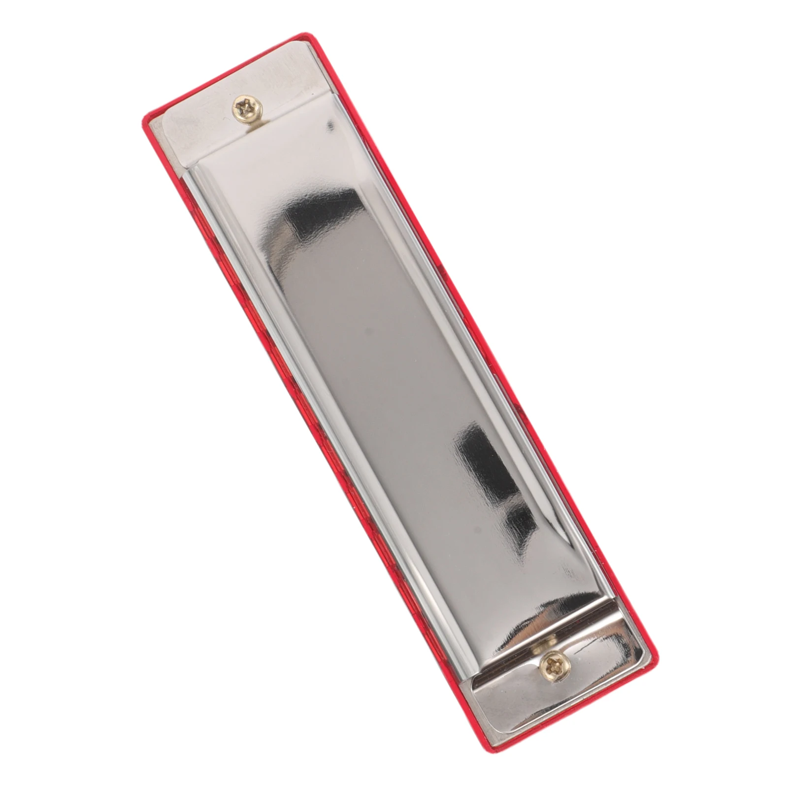 

Professional 10 Hole 20 Tone Harmonica for Students Beginners with Black Case Portable Metal Wind Instrument Red Color