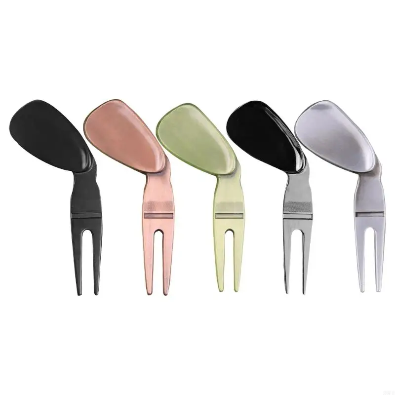 

R6FE Golfs Divot Tool Alloy Golfs Pitch Fork Green Repair Tool Golfs Pitch Mark Golfs Divot Repair Golfs Balls Retrievers