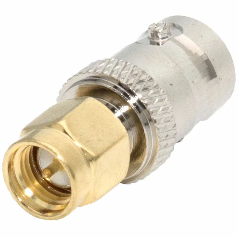 1 Stück BNC-Buchse auf SMA-Stecker RF-Koaxialadapter M/F Radioantennenanschluss aus Kupfer/Messing – Detail 4