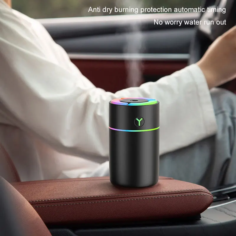 Hogar Color Cup Small Car Humidifier Fragrance Oil Diffuser USB Cold Mist Sprayer Car Desk Home Air Atomizer