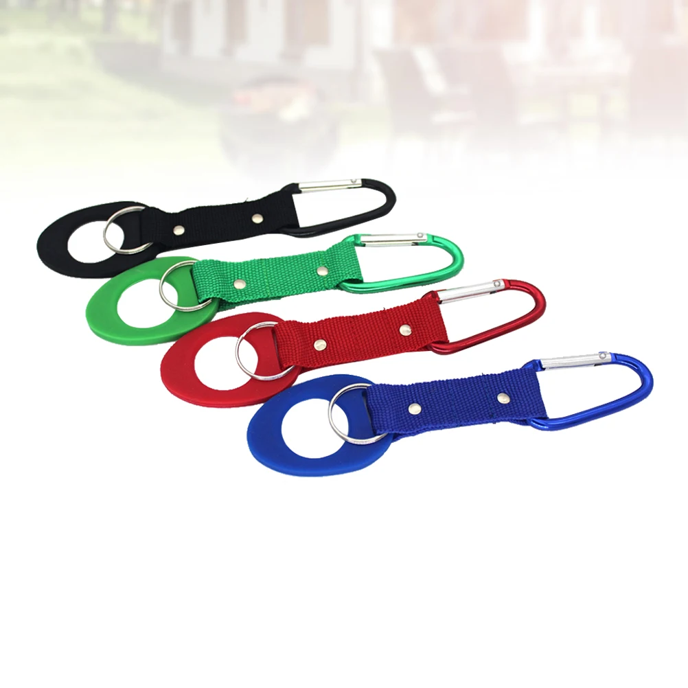 

5pcs Silicone Water Bottle Buckle Practical Simple Hanging Buckle for Outdoor Hiking Travel Camping (Random Color)