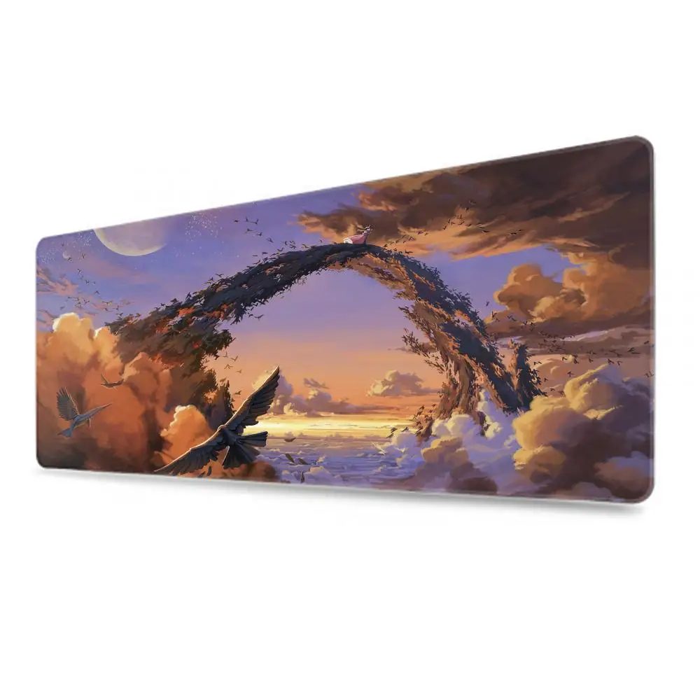 Sky Clouds Mouse Pad Gaming Accessories Mause Anime Table Keyboard Desk Mat Mausepad Gamer PC Rubber Carpet Office Blue Mousepad