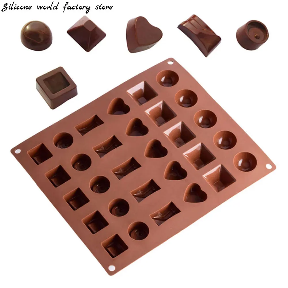 

Silicone world Silicone Chocolate Mold Various Shapes Cake Baking Mould DIY Ice Cube Fondant Candy Mold Cake Decoration Tools