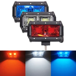 Strobe Flash 5inch 96W 54W Work Light LED Bar Warning Driving Fog Lamp for Offroad 4x4 JEEP ATV Truck White Red Blue DC12V 24V