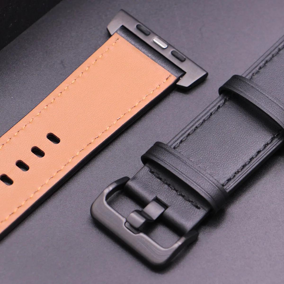 Cinturino in pelle per Apple Watch Ultra2 49mm 46MM 45MM 44MM Cinturino da uomo Correa Bracciale per IWatch serie 9 7 8 6 5 4 Se