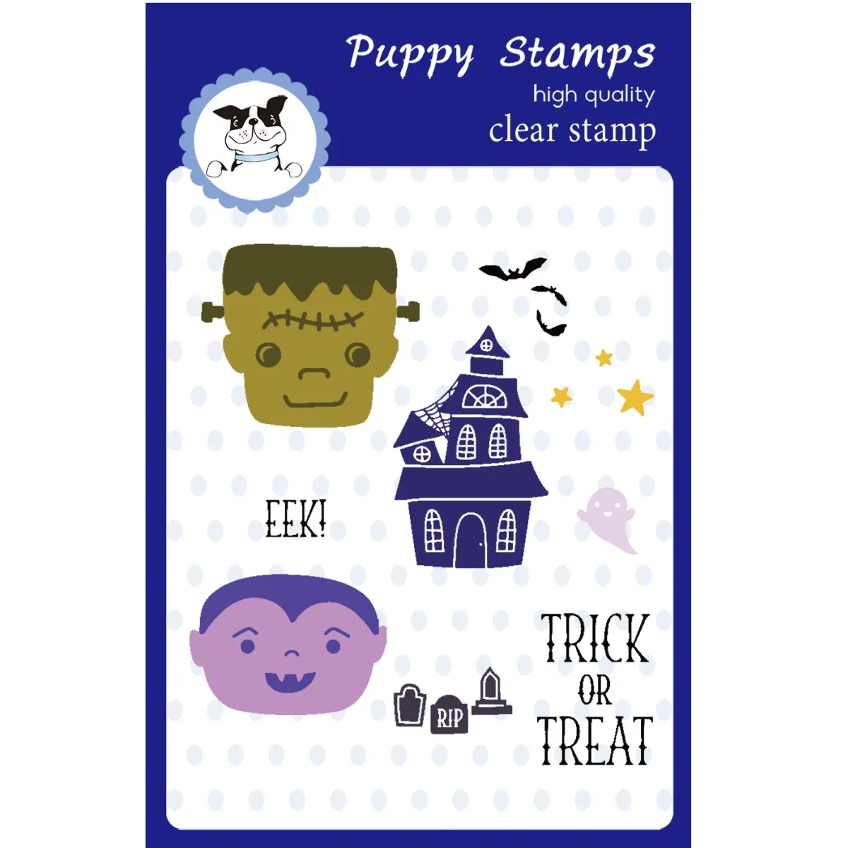 

PUPPY STAMP Halloween Grimace Clear Stamps Metal Cutting Dies for Decorating Scrapbook Diy Paper Card Album Mould Embossing Craf