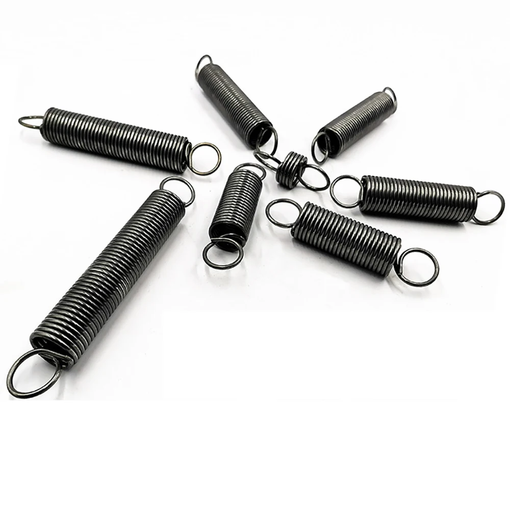 Yiqianyuan 0.7mm Diameter Tension Springs with Closed Hook Cylindroid Helical Pullback Extension Coils for Hardware Applications