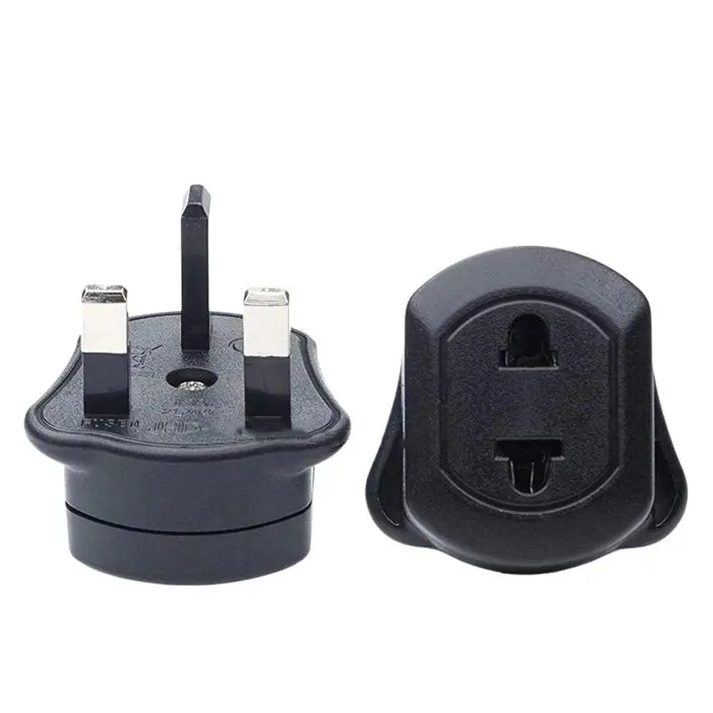 US to UK Plug Adapter 2 Pin to 3 Pin with Overload Protection for Electric Shaver Toothbrush Travel Use