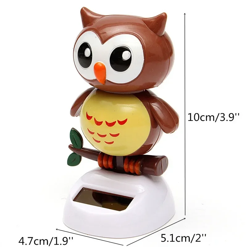 Solar Powered Owl Dancing Flip Flap Swinging Shook His Head For Car Decoration Lovely Dancing Owl Solar Powered Energy Toys