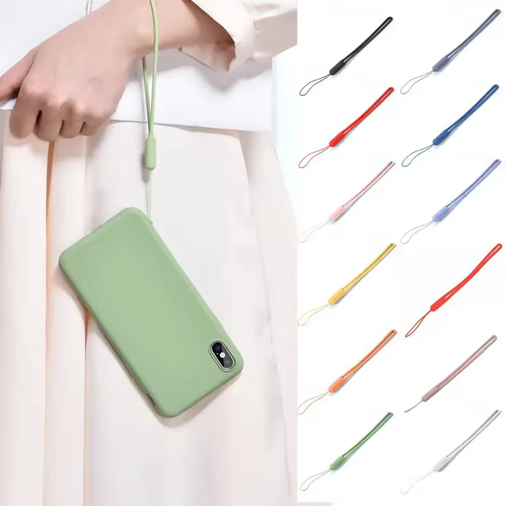 3Pcs Silicone Phone Strap Portable Lanyard Chain