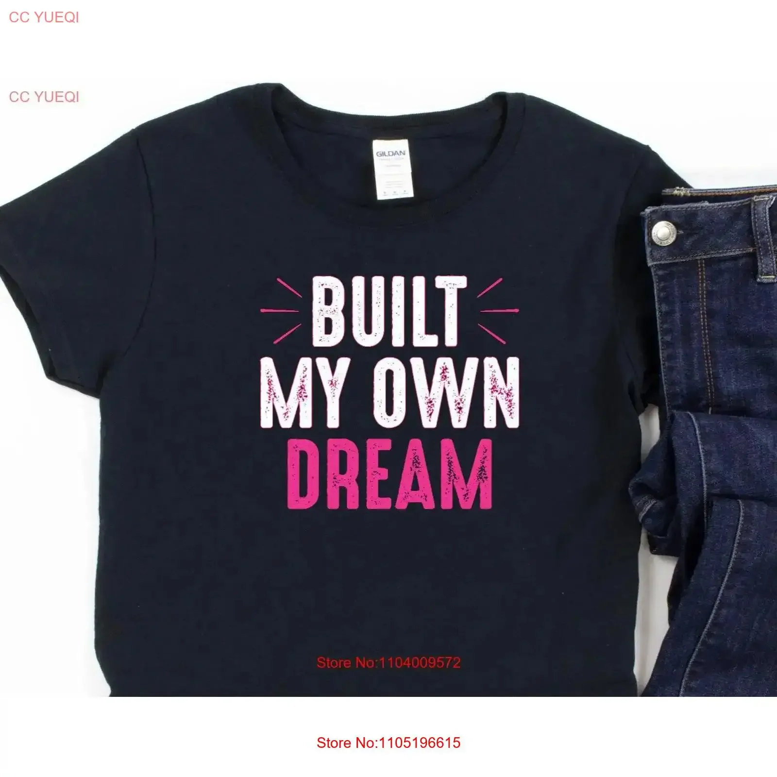 Built My Own Dream Womens Empowerment T Shirt Cool for girls ladys women vintage Washed Versatile Comfortable streetwear Unisex