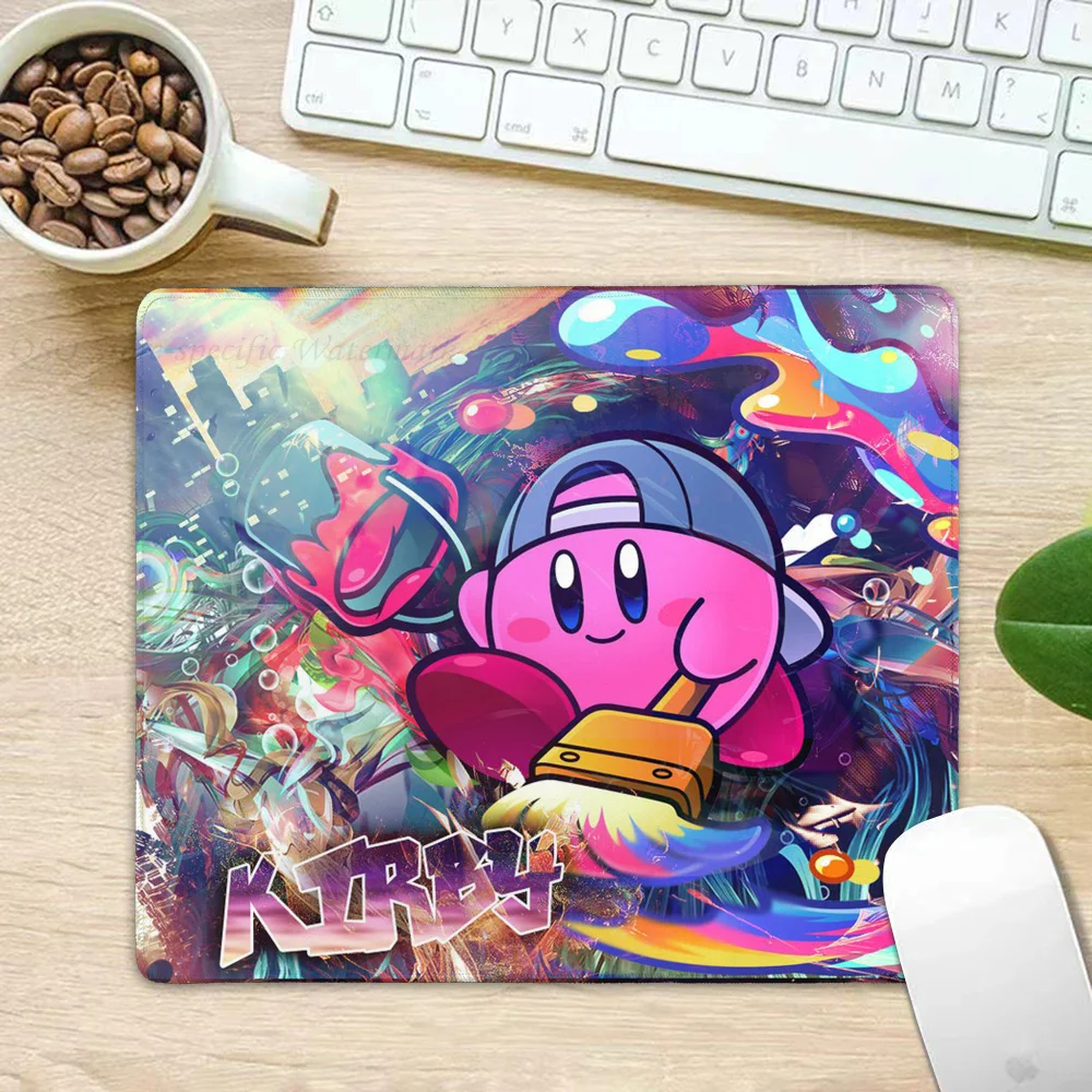 Cute Cartoon K-Kirby Mousepad Small LockEdge Mouse Pad For Gamers, Computer Desk Pad, Rectangular Anti-slip Rubber