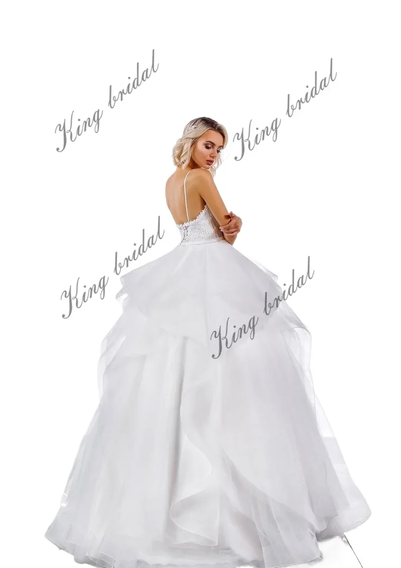 تول ثوب الزفاف الأزهار الحبيب مشد ثوب الزفاف فستان وصيفة الشرف مخصص فساتين الزفاف السباغيتي حزام فستان الزفاف