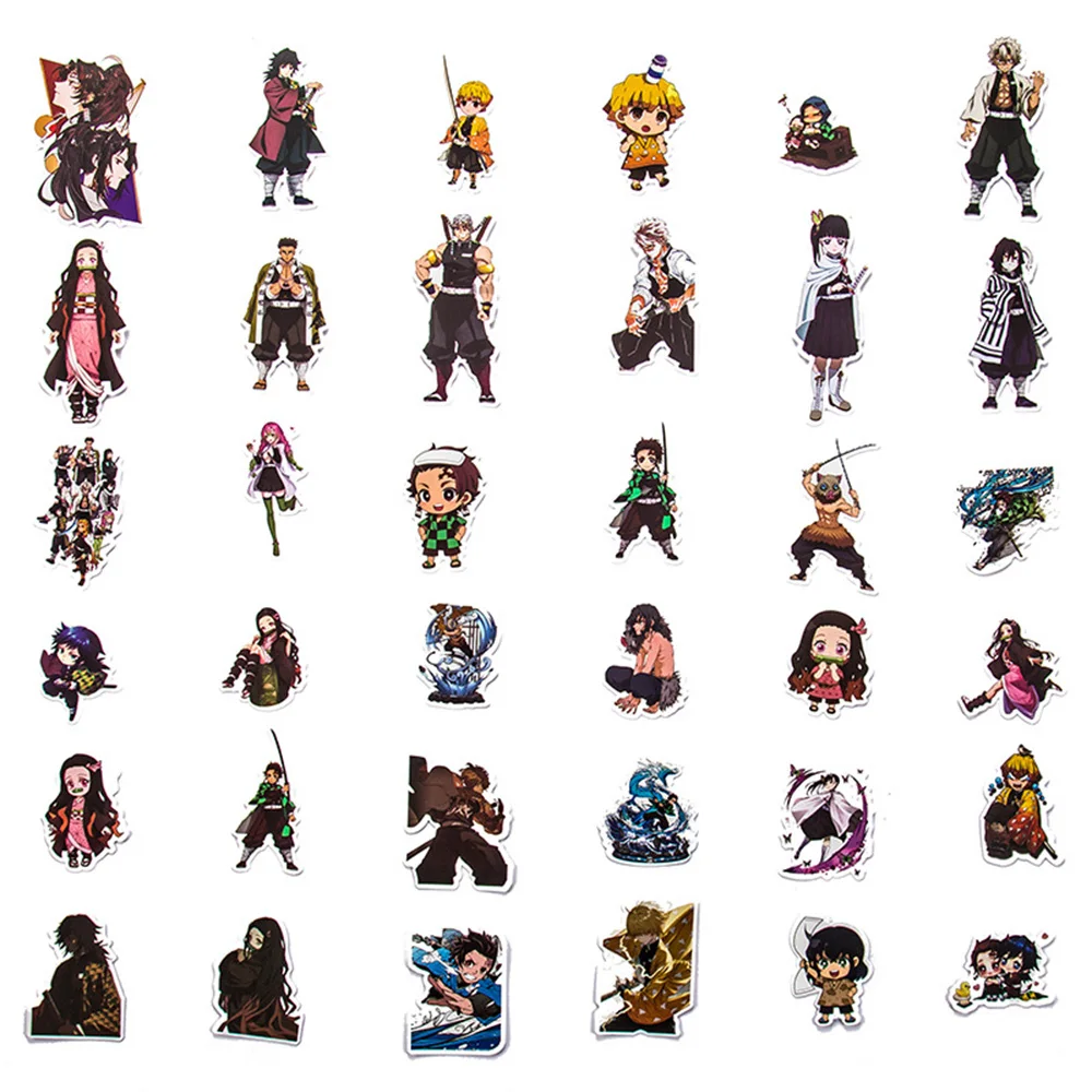 10/30/50PCS Anime Demon Slayer Cartoon Sticker DIY Phone Laptop Luggage Skateboard Graffiti Decals Fun for Kid Gift