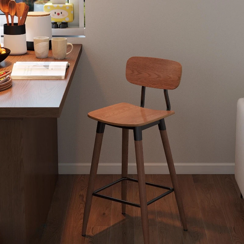 

High Kitchen Bar Chair Tabourets Benches Hokers Island Dining Set Bar Chair Table Foldable Sillas Para Barra Alta Home Furniture