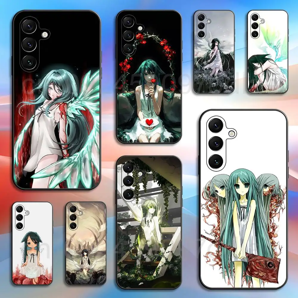 The S-Song Of S-Saya Black Phone Case For Samsung A 73 13 21 22 30 31 32 52 53 71 72 S E 5G Soft Ultra-Thin