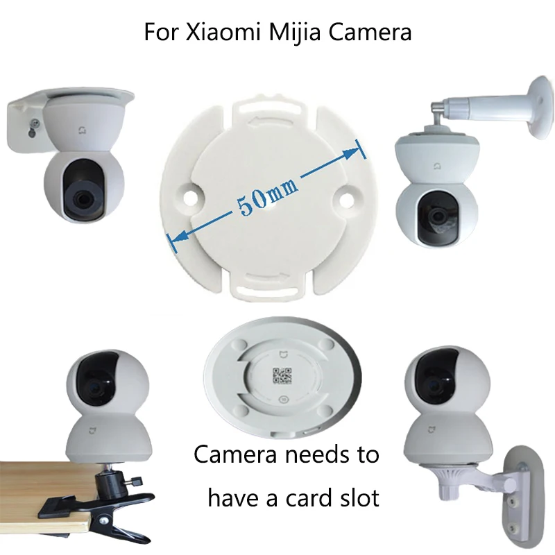 Round Security Camera Mount Bracket Base for Xiaomi 2K Pro Ceiling Fixed Fastener Buckle ABS Wall Monitoring Mounted Support