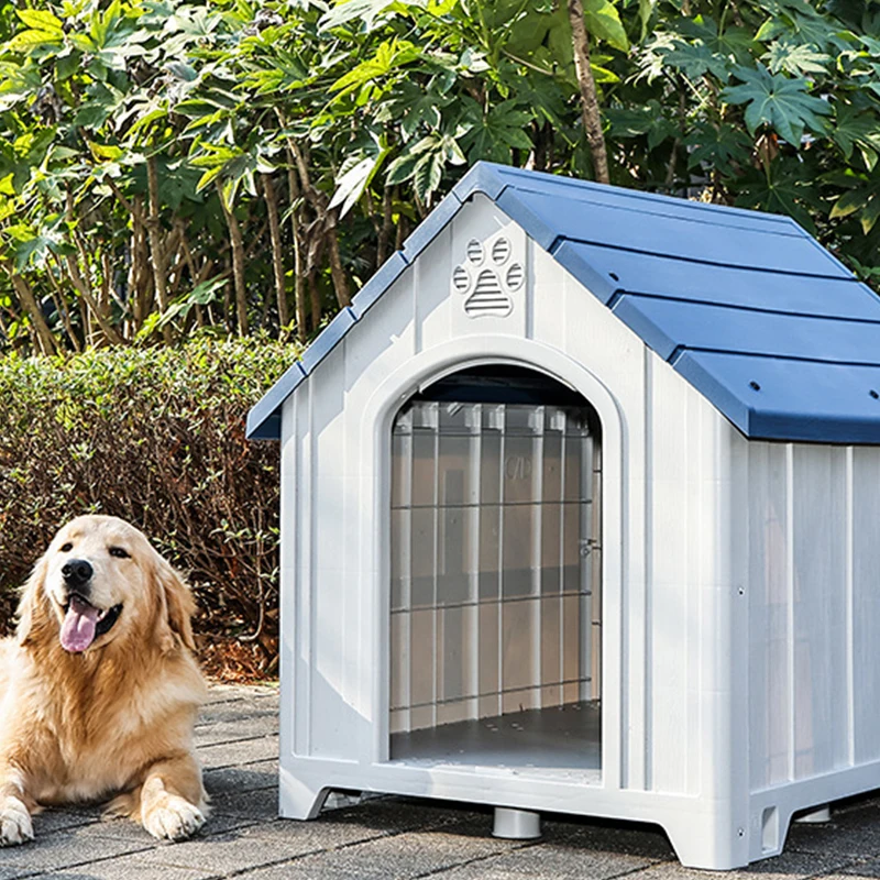 Luxury Large Dog House with Removable Cleaning Feature Solid Pattern Plastic Pet Villa Carrier Button Closure Type for Cats Dogs