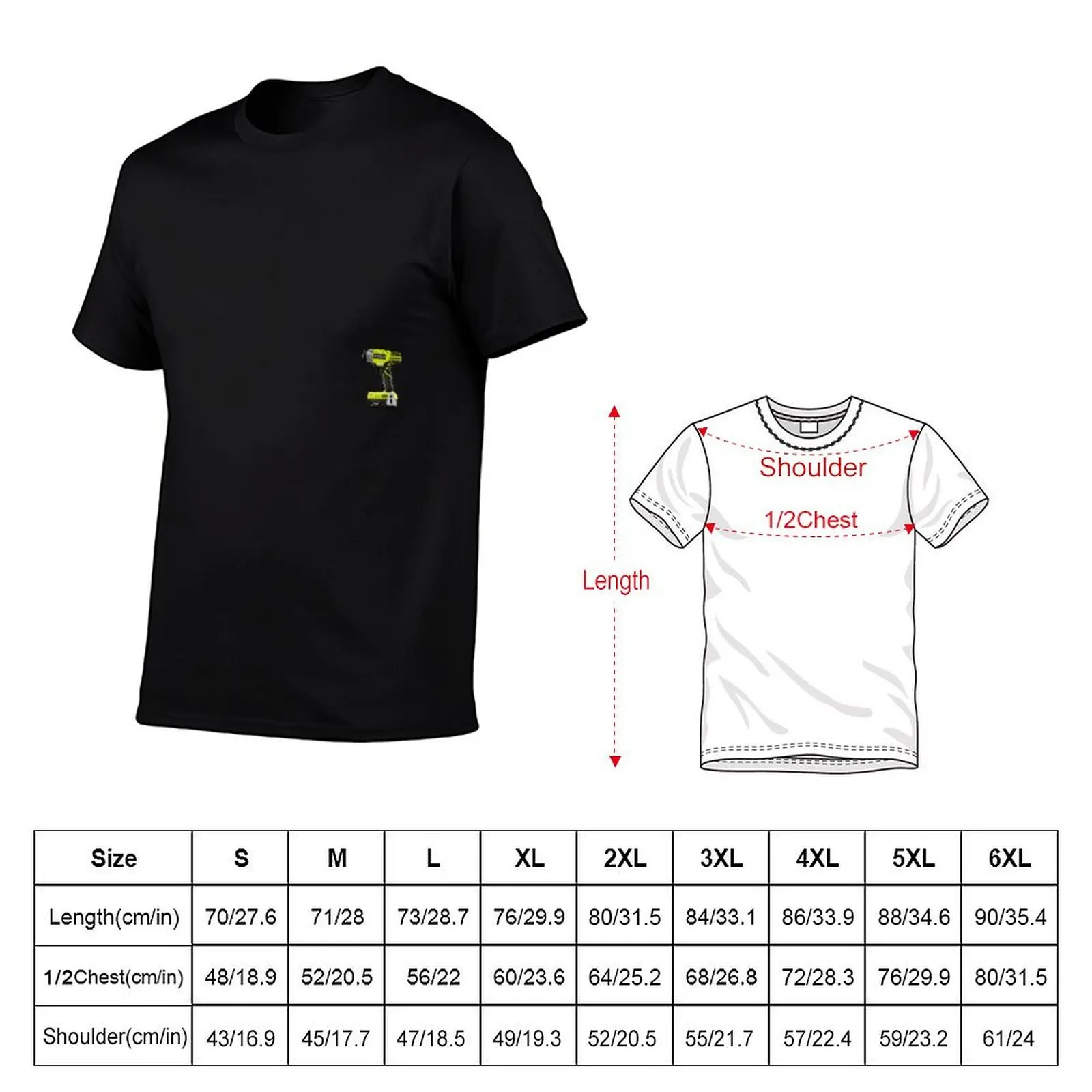 Ryobi impact driver in pixel art T-Shirt Urban Style Casual Short Sleeve Top