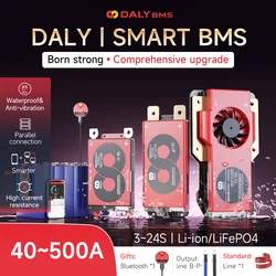 DALY Smart BMS Lifepo4 4S 7S 8S 16S 20S 24S li-ion 3S 7S 16S 12V 24V 36V 48V 60V 72V 100A 250A CANBUS BMS dla litu battery