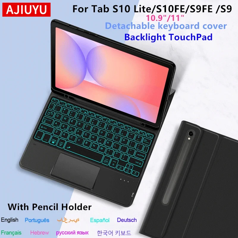 

Чехол-клавиатура с подставкой для Samsung Galaxy Tab S10 Lite 10.9 дюймов SM-X400 X406B, также подходит для Tab S10/S9 FE S10 Lite 10 9 10.9