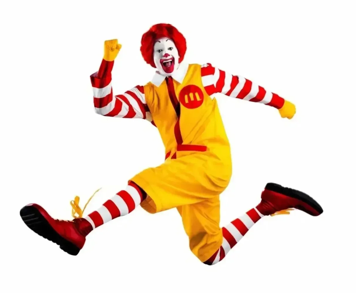 McDonald Cosplay Costume Ronald McDonald Costume Masquerade Party Clown Character Welcome Costume Adult Kid