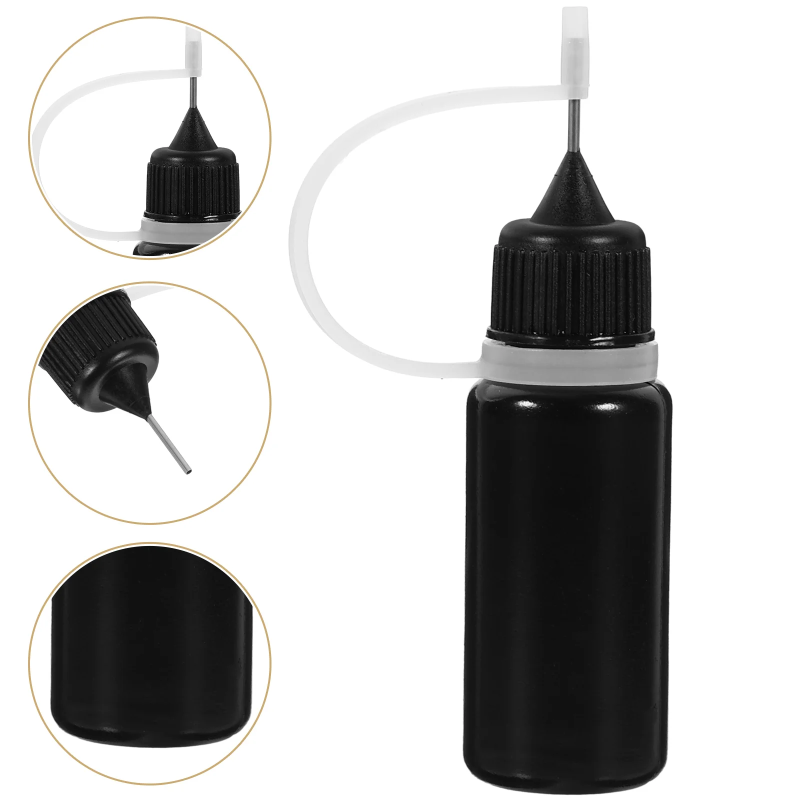 

20 Pcs Black Squeeze Bottles For Liquids Needle Tip Squeeze Bottles Precision Dropper Refillable Glue Oil DIY Tools Cosmetics