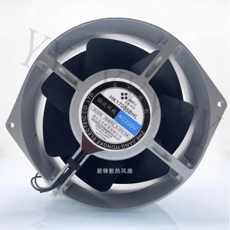 Y+HKFJ HK17550BHL AC220V 0.12/0.13A 17CM Axial Fan Round Metal Cabinet Fan