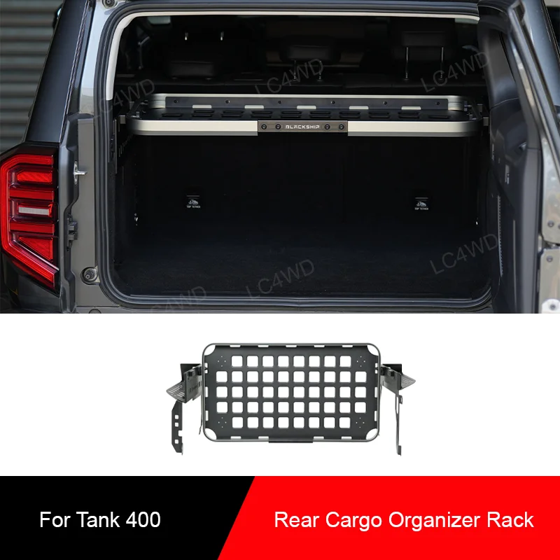Off Raod 4X4 Interior Accessories Aluminum Alloy Rear Trunk Cargo Shelf Layered Storage For GWM Tank 400