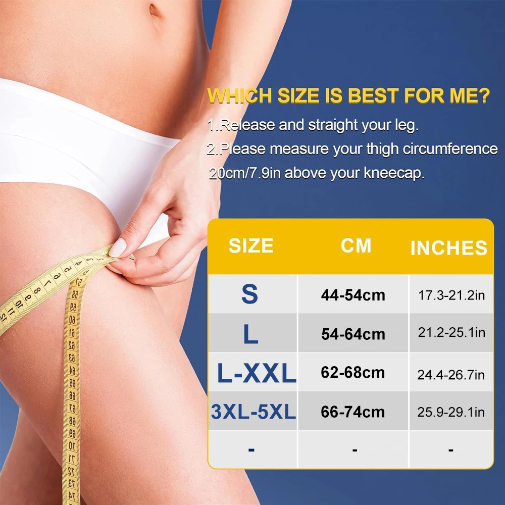 1 Pair Nylon Thigh Brace Elastic Anti-Chafing Thigh Compression Sleeve Unisex Non-Slip Upper Leg Wraps Support for Sport