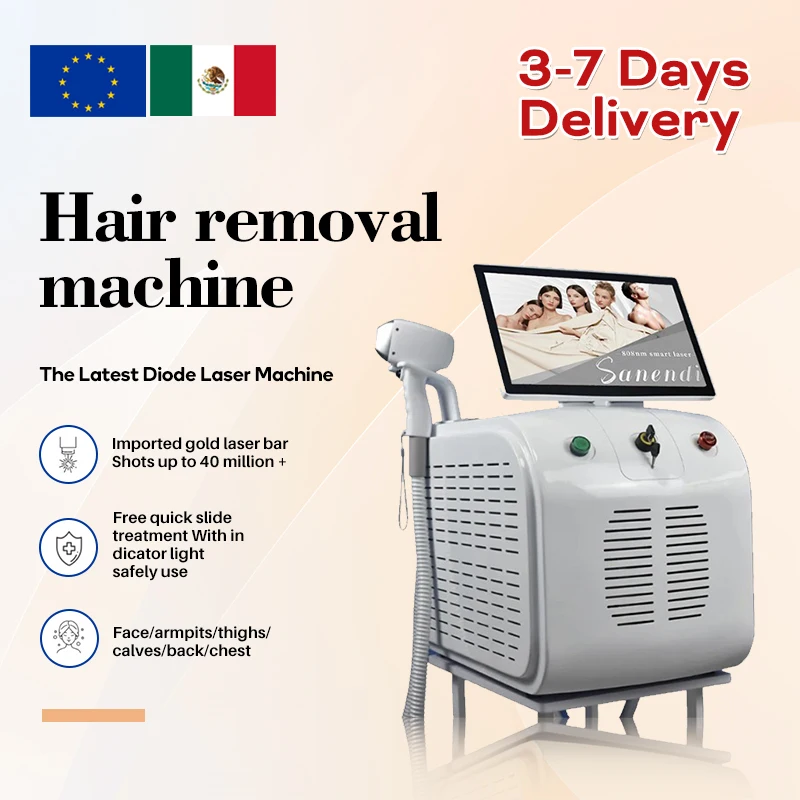 New 4 waves depiladora laser Diode Laser Hair Removal Professional Machine Cooling Rejuvenation Skin Whitening Body Hair Beauty