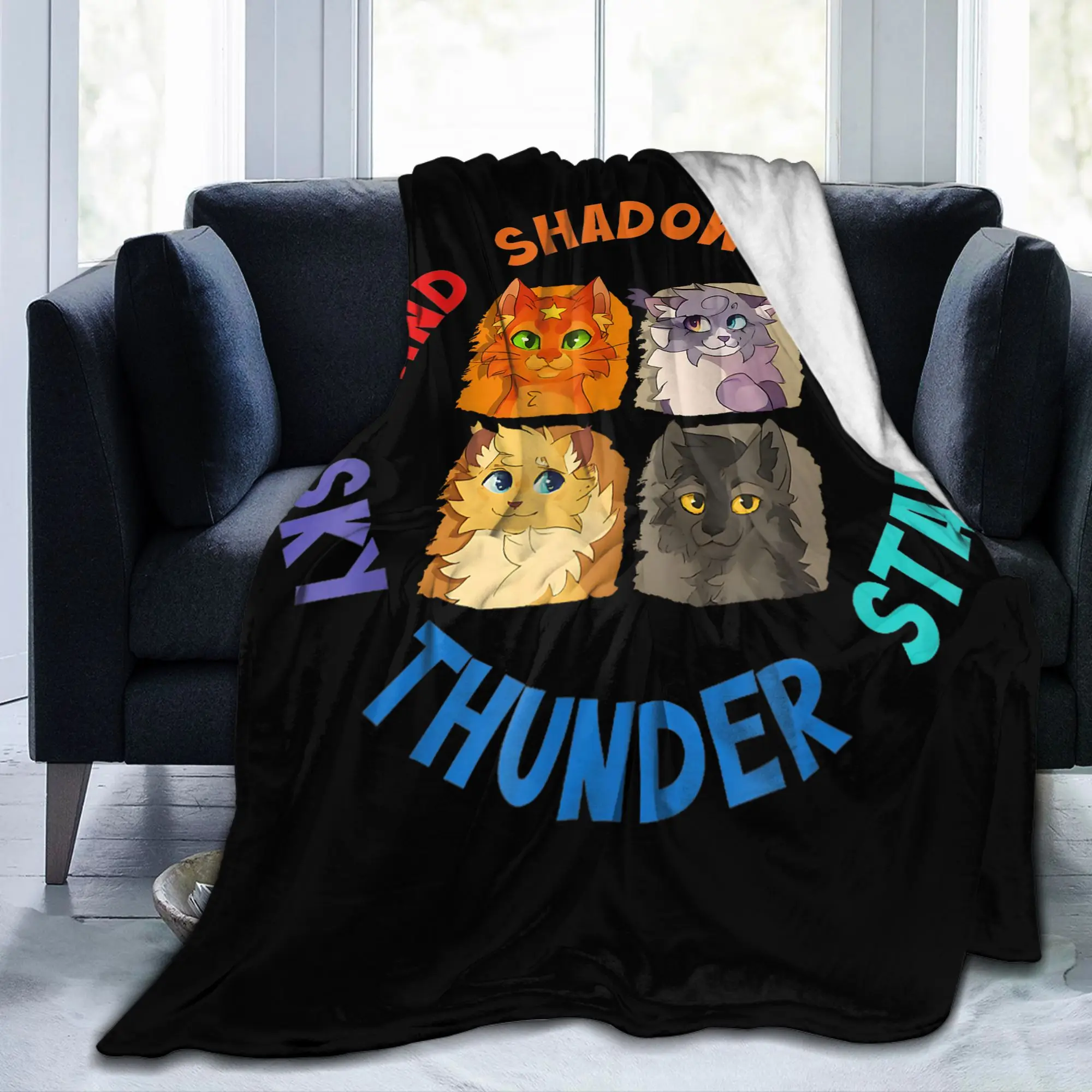 Warriors Wind Shadow River Star Cat Flannel Throw Blankets FireStar Bedding Throws Knitted Blanket Thin Multi-function Throws
