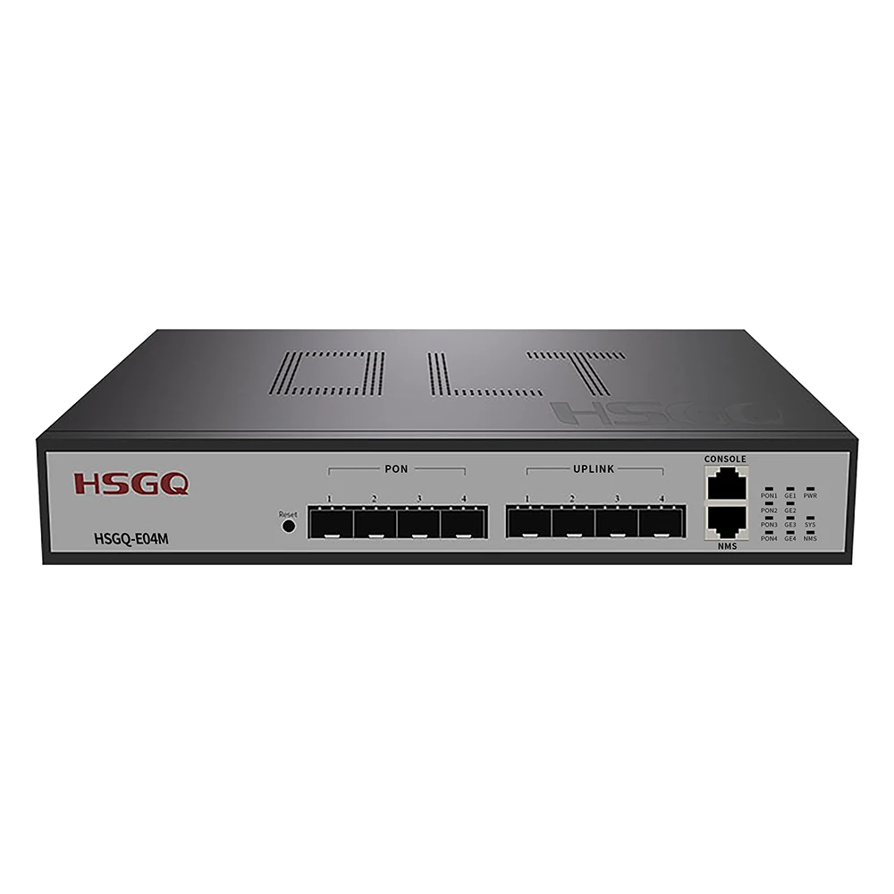 HSGQ-E04M 19 inch 1U 4 Ports mini Black Fiber Optic Equipment Telecommunication Equipment Tripote Tlf Ipnone 11 SC / PC 20km