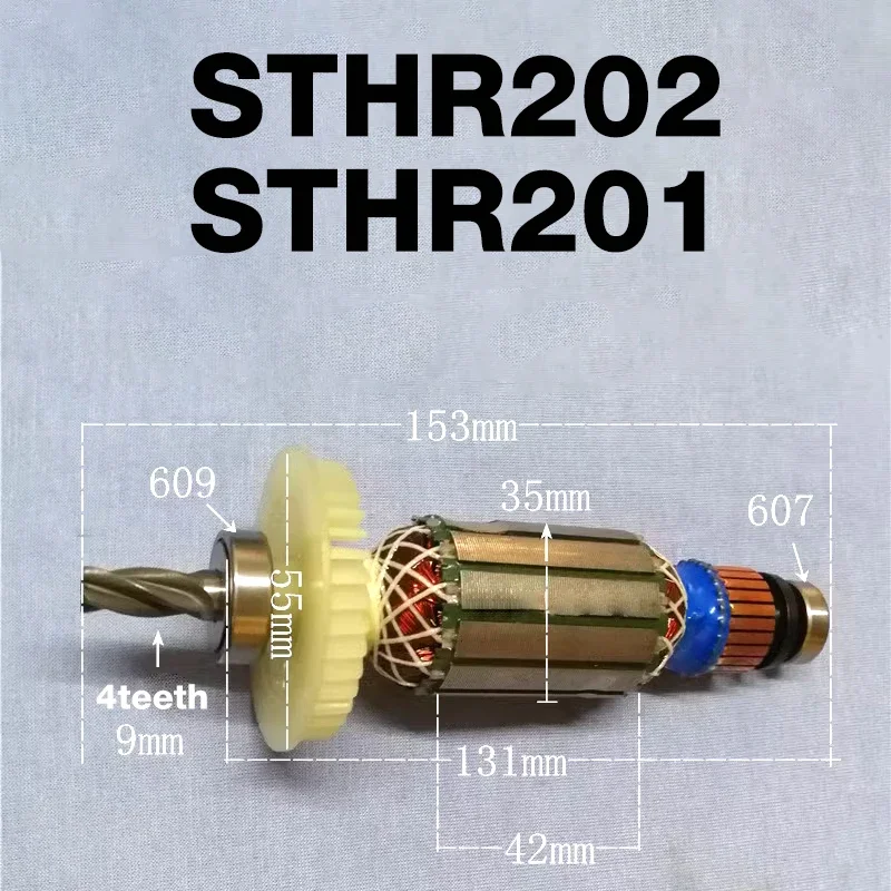 

Rotors Armatures Accessories for STANLEY STHR202 STHR201 Power Tools Hammers Impact Drills Armatures Rotors Anchors Replacement