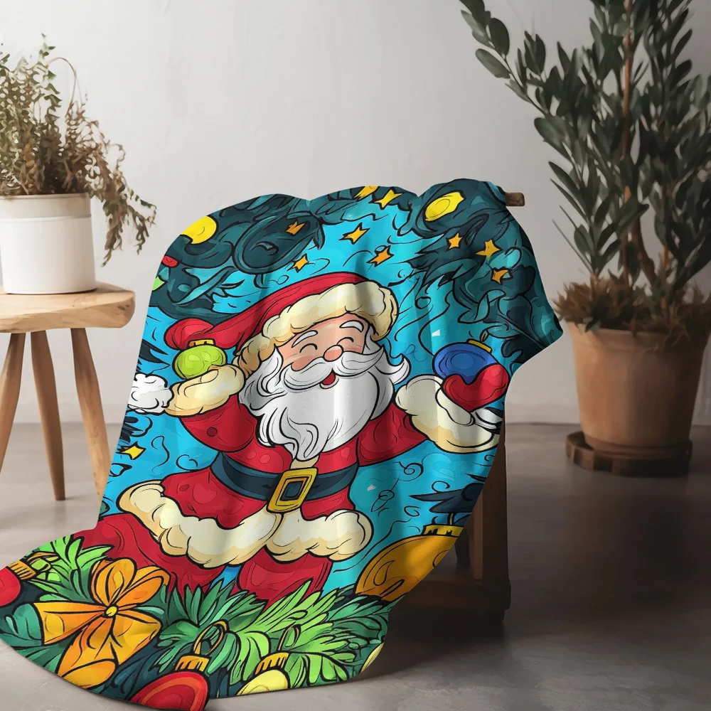 

Рождественское одеяло Tuniu, уютное зимнее флисовое одеяло, идеально подходит для декоративного подарка в спальне с диваном-кроватью