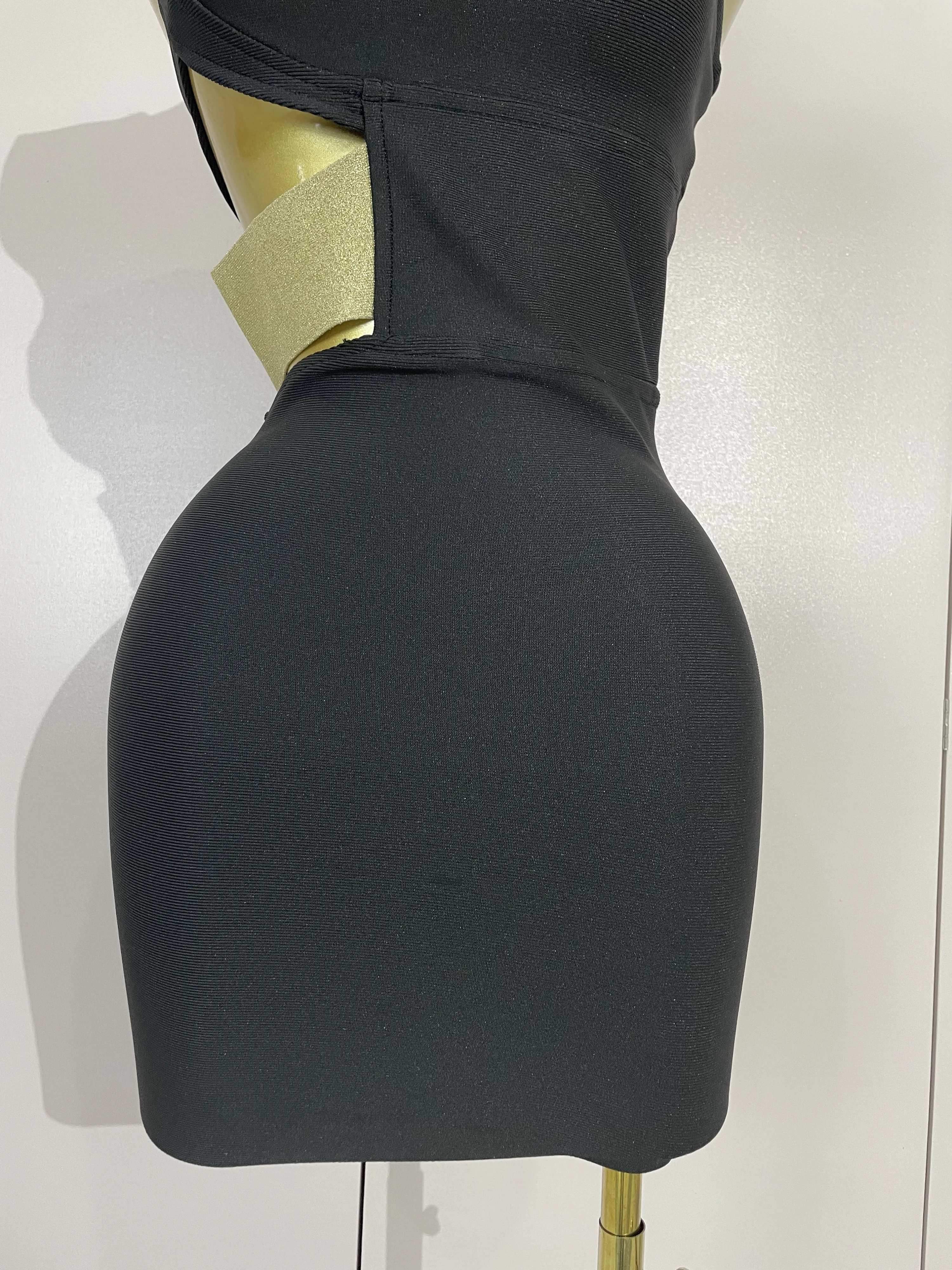 Frauen Sexy Cut Out Schwarz Bodycon Verband Kleid Abend Party Promi Elegante Geburtstag Club Kleider Foto Schießen Outfit