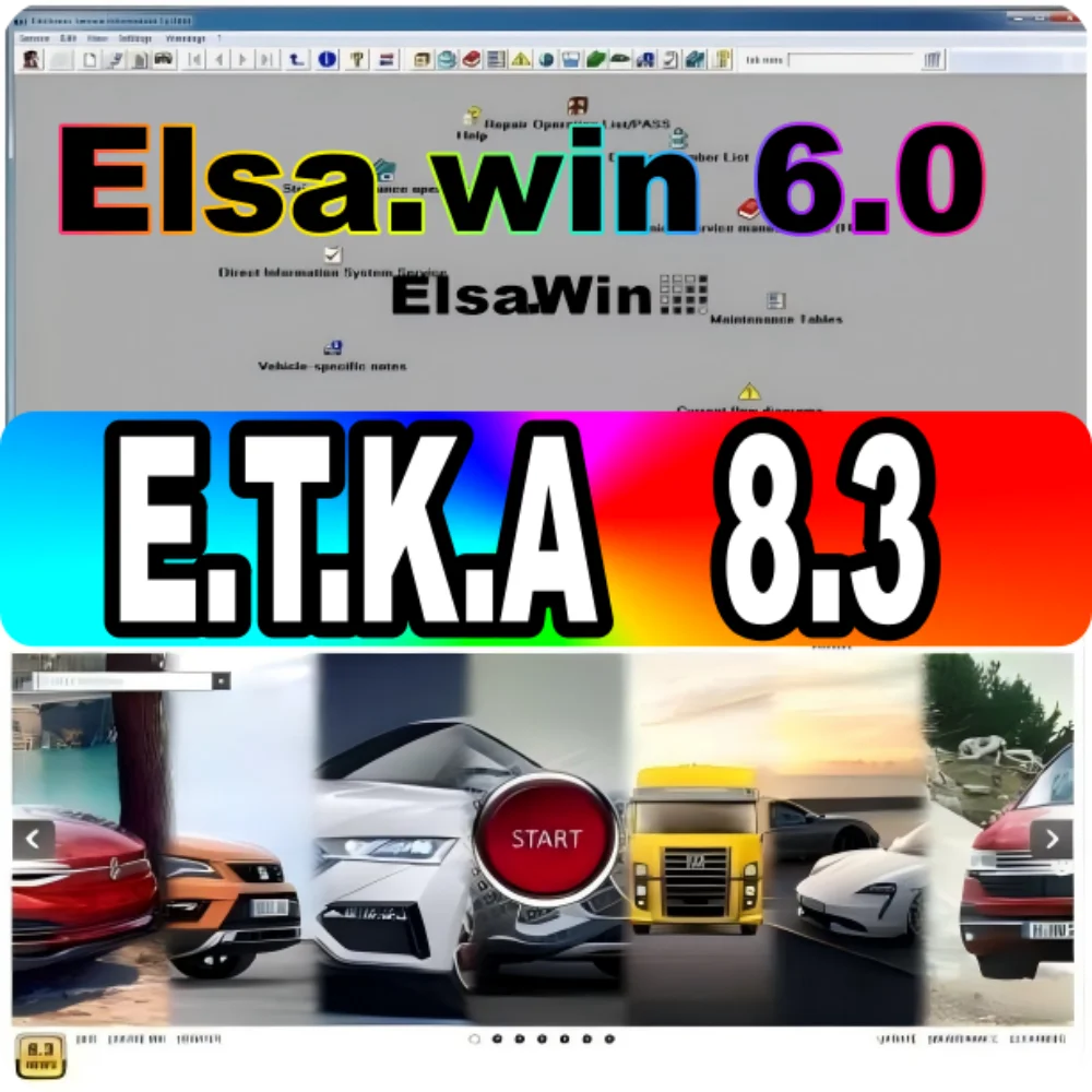 

2024 Newest ELSAWIN 6.0 Etka 8 .3 Repair Software Group Vehicles Electronic Parts Catalog free install
